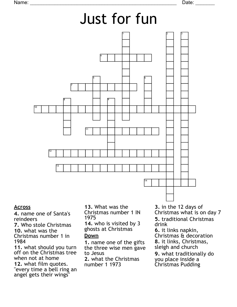 Just for fun Crossword WordMint