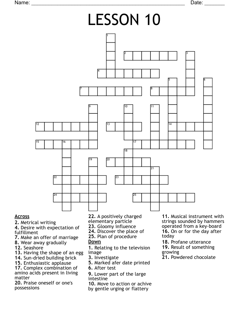 Lesson 10 Word Scramble WordMint