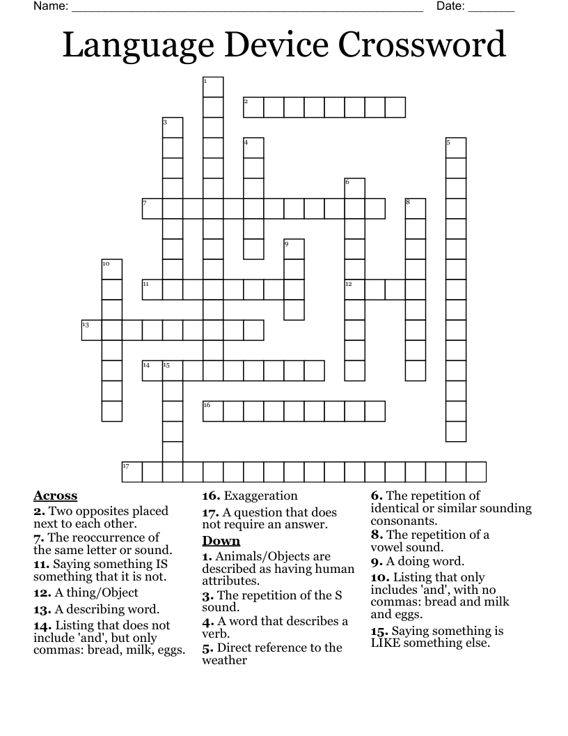 Language Device Crossword WordMint