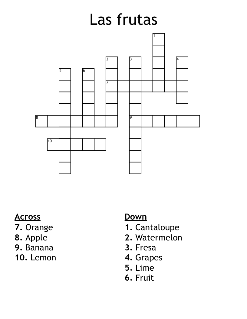 Aguas Frescas Word Search WordMint