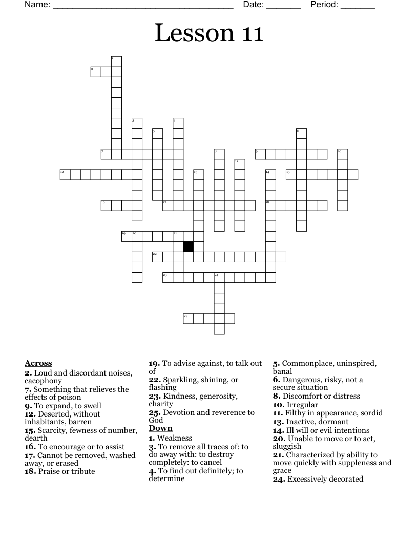 Similar to vocab week 12 Crossword WordMint