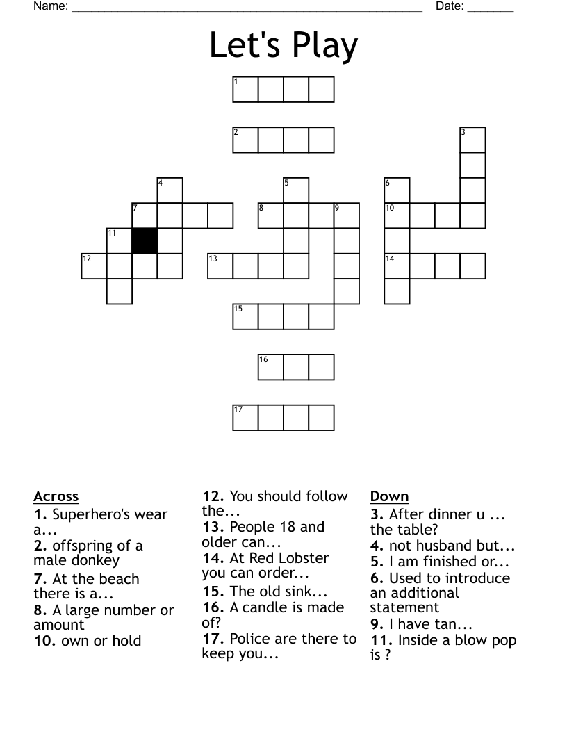 Let's Play Crossword WordMint