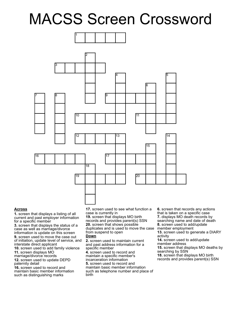 Public Records Crosswords, Word Searches, Bingo Cards WordMint