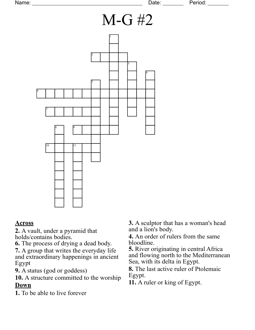MG 2 Crossword WordMint