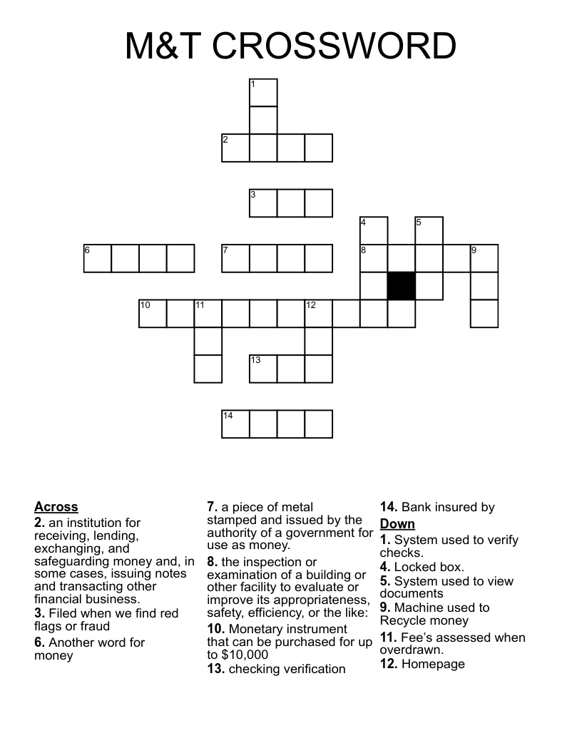 M&T CROSSWORD WordMint