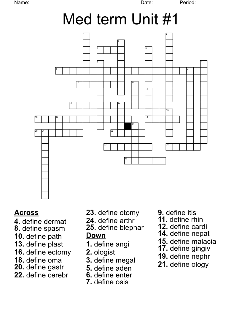 Medical Terminology Word Search WordMint