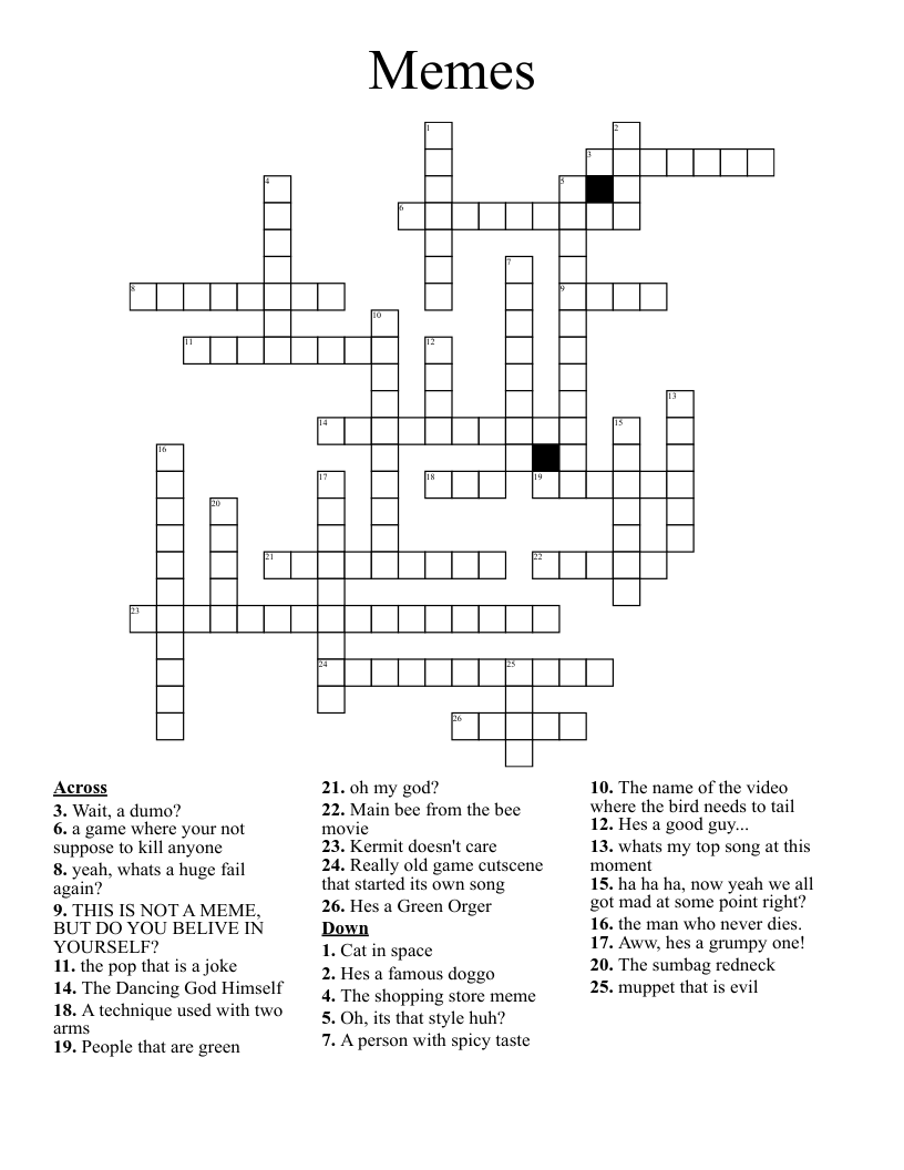 Hurry Old Style Crossword