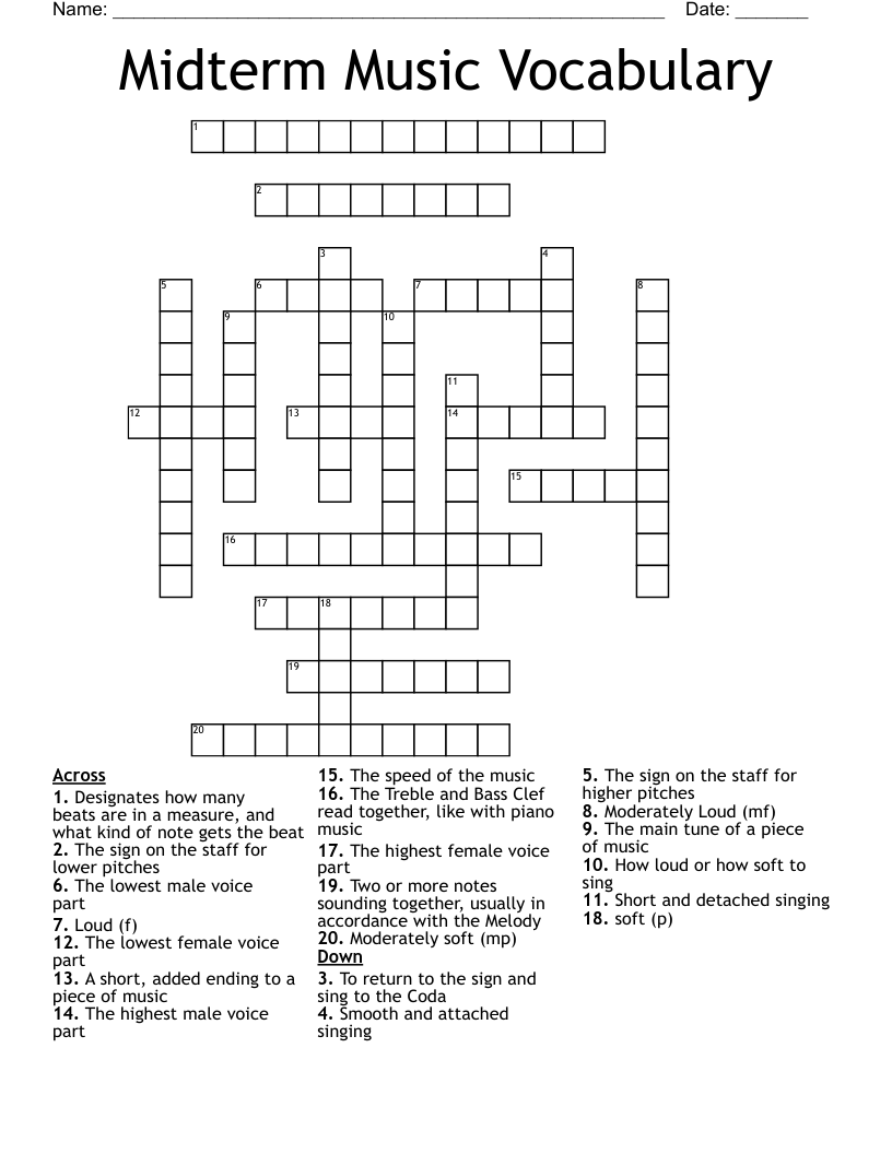 Music Word Search WordMint