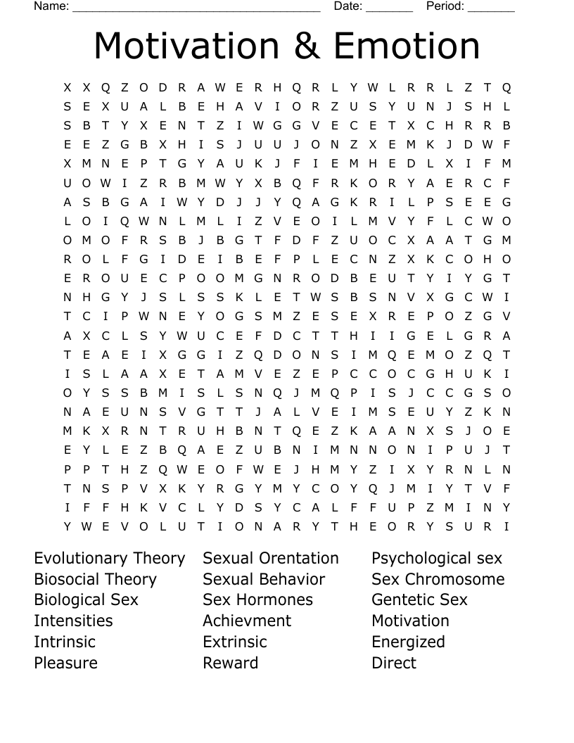MOTIVATION Crossword WordMint