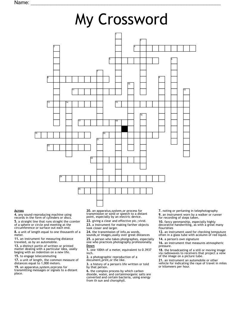 My Crossword WordMint