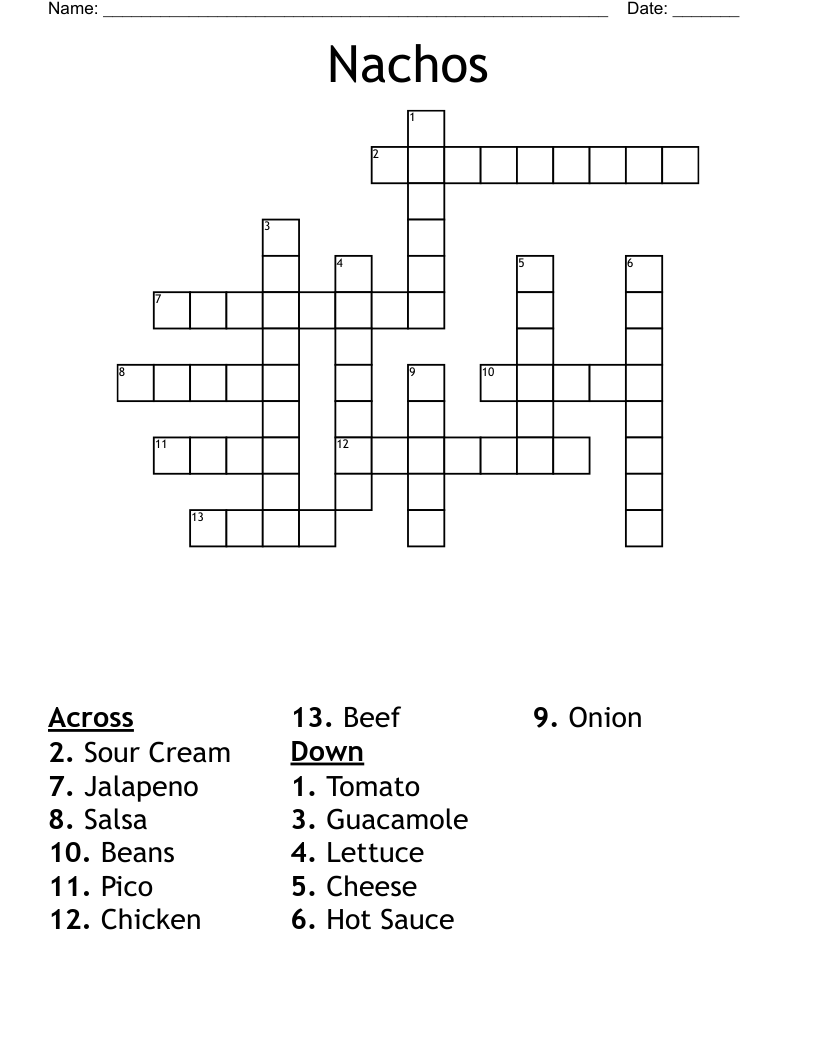 Nacho Bingo WordMint