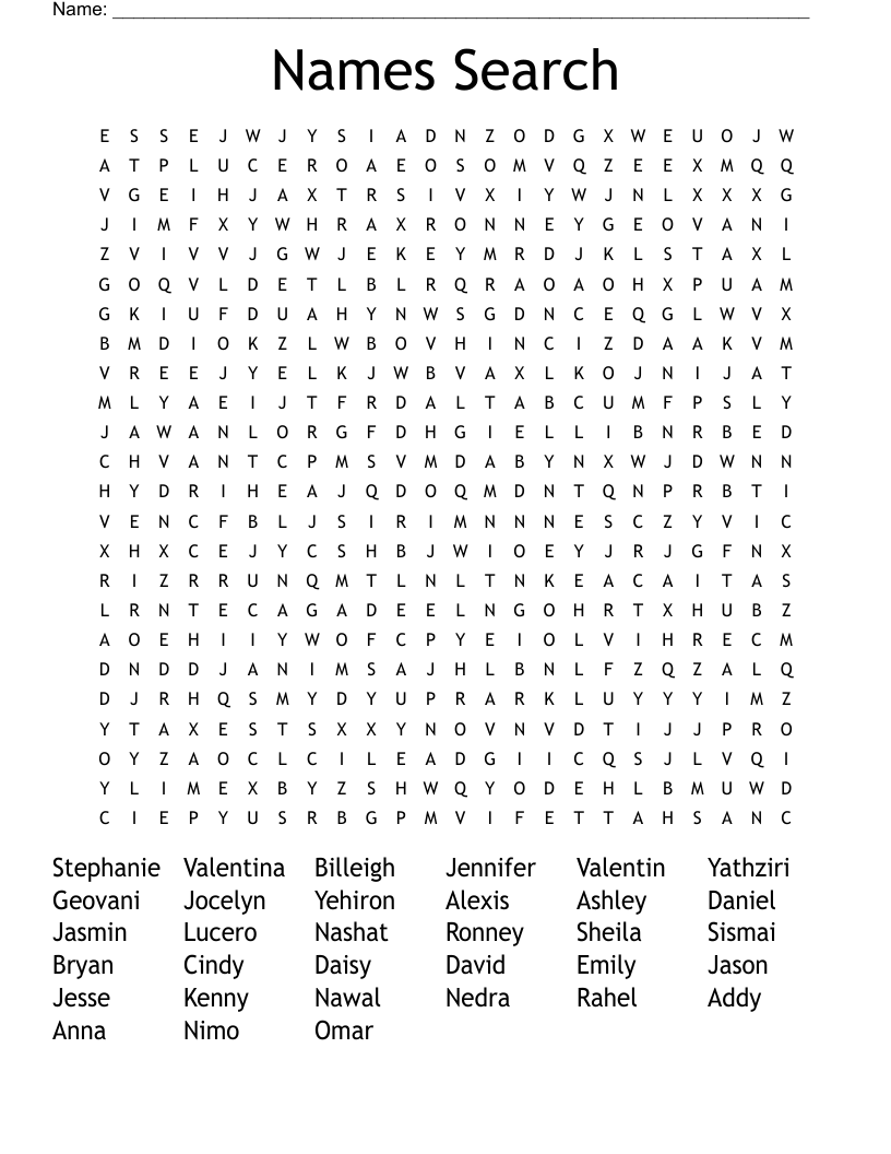 Names Search Word Search WordMint