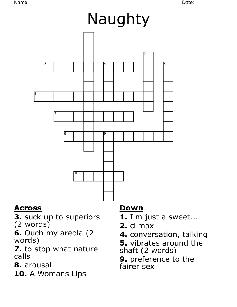 Naughty Crossword WordMint