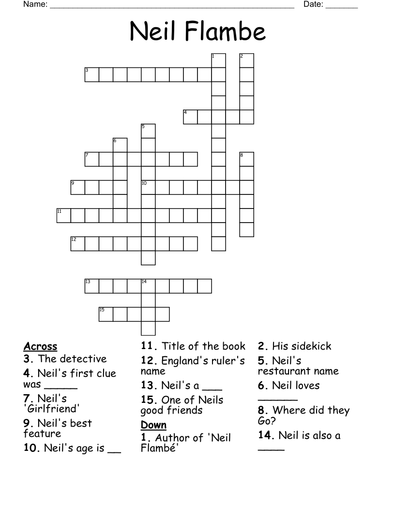 Neil Flambe Crossword WordMint