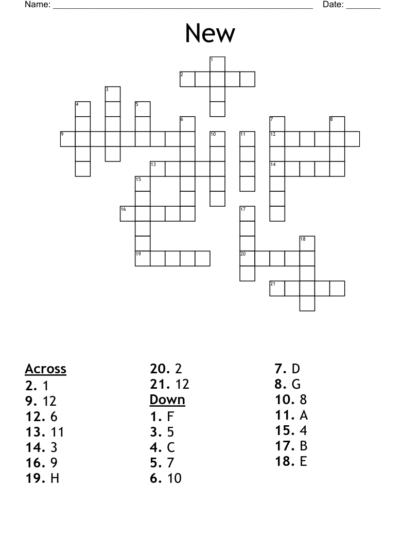New Crossword WordMint