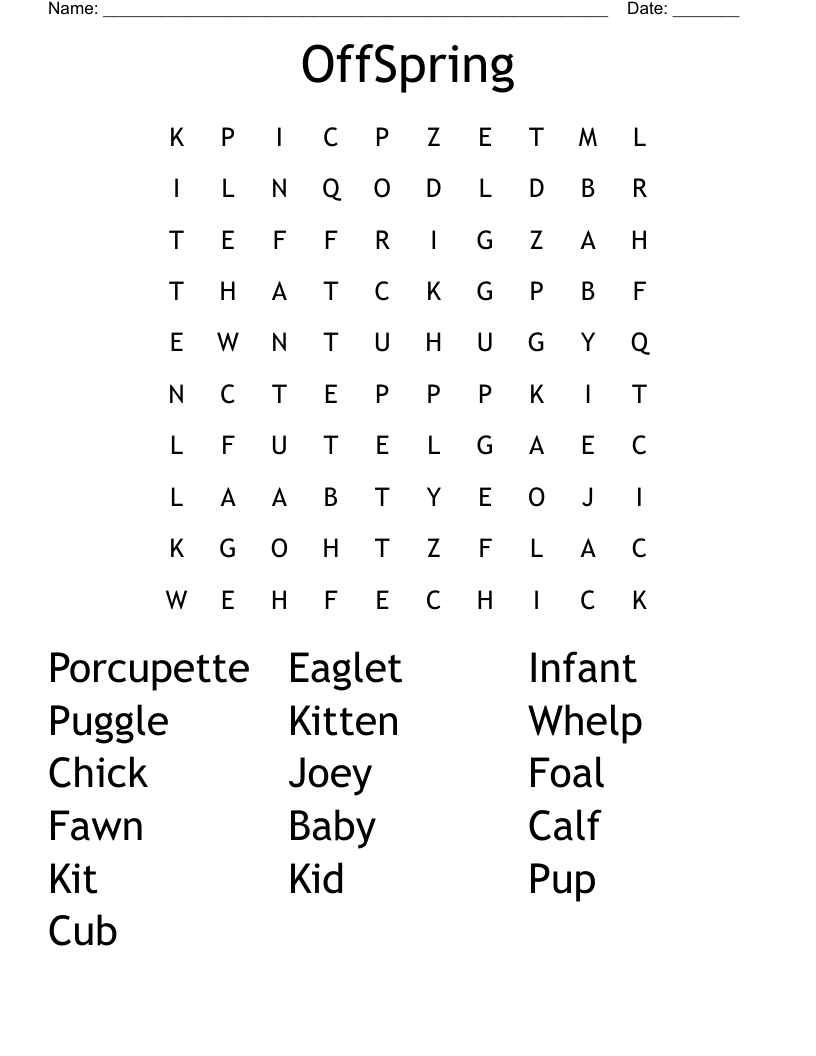 OffSpring Word Search WordMint