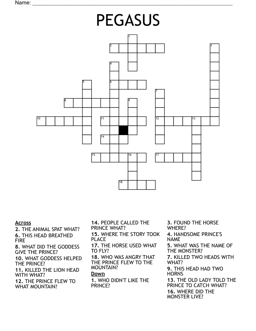 PEGASUS Crossword WordMint