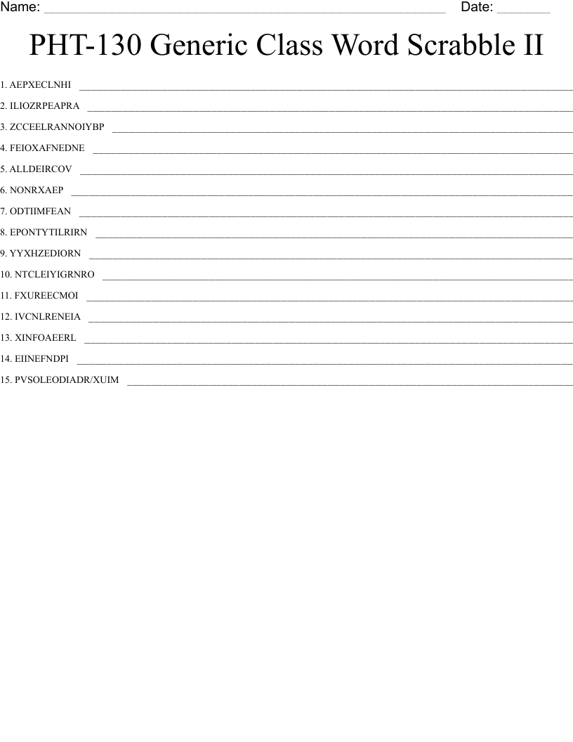 Medication Puzzle Word Search WordMint