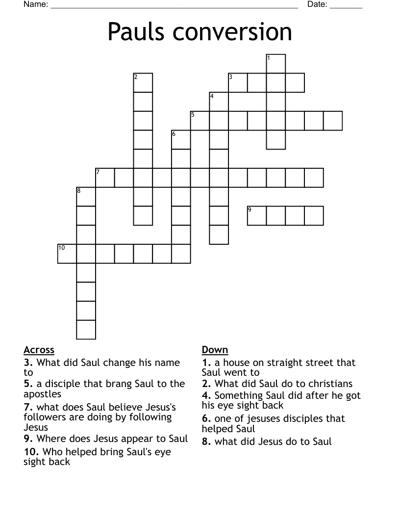 Saul to Paul Word Search WordMint