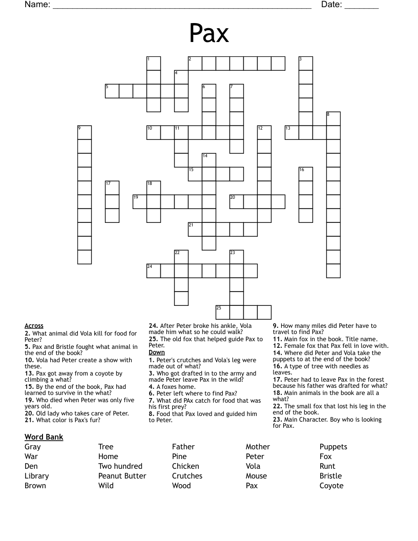 Pax Word Scramble WordMint