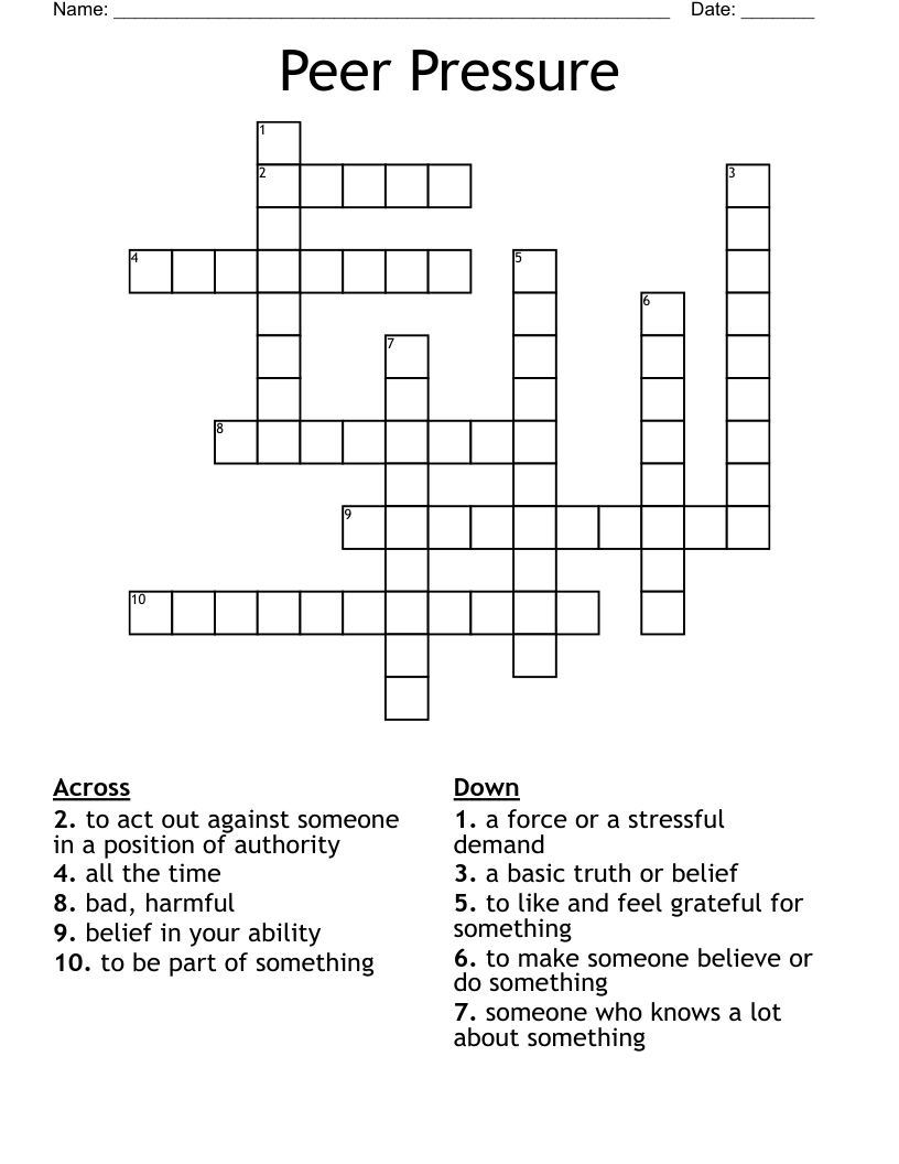Pressure For Payment Crossword