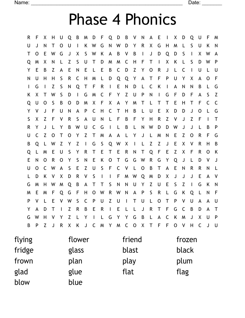 Phase 4 Phonics Word Search WordMint