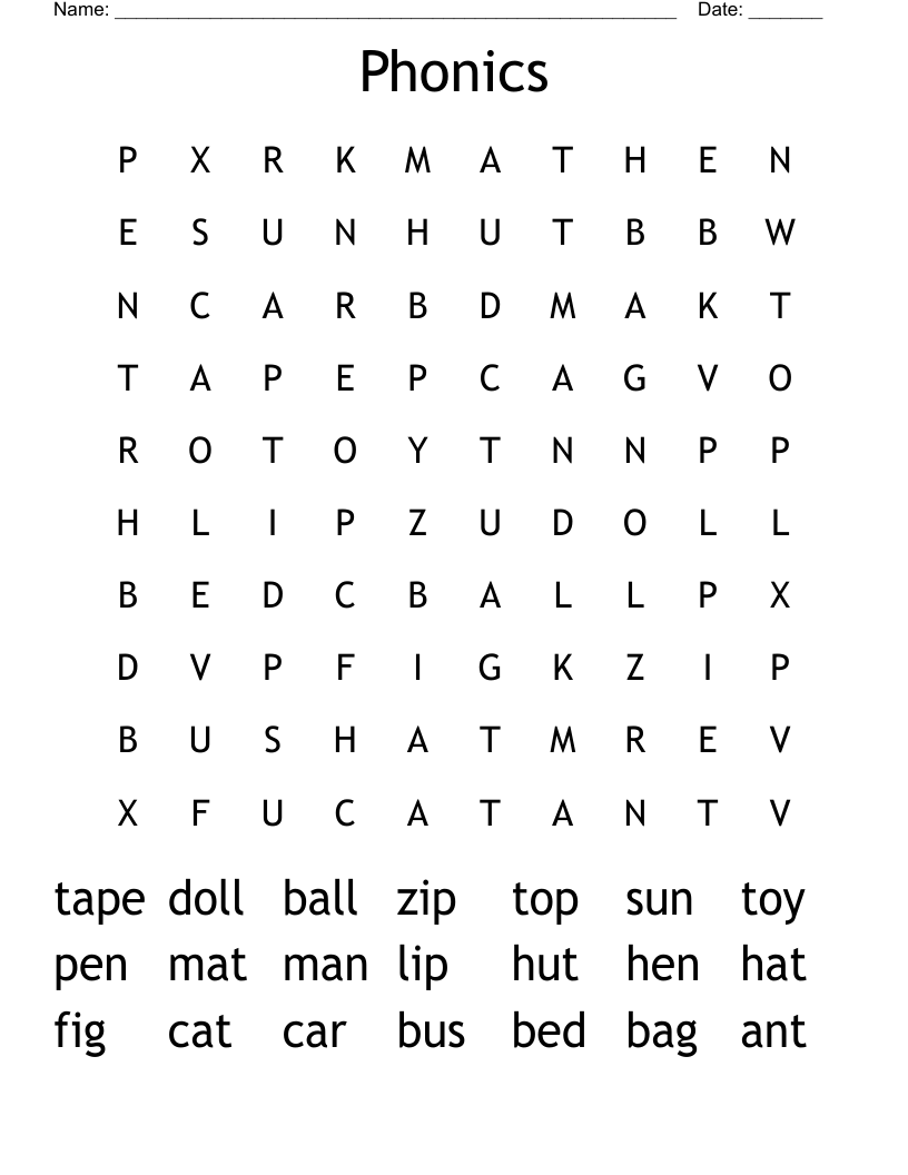 Phonics Word Search WordMint