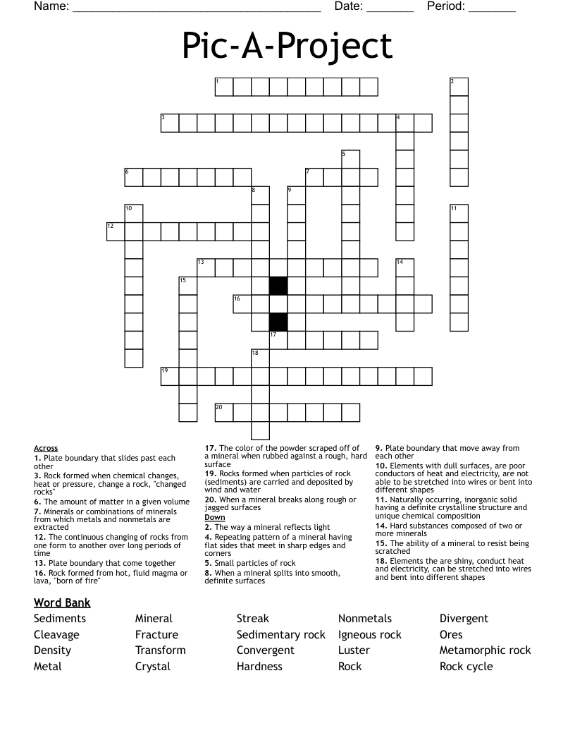 PicAProject Crossword WordMint