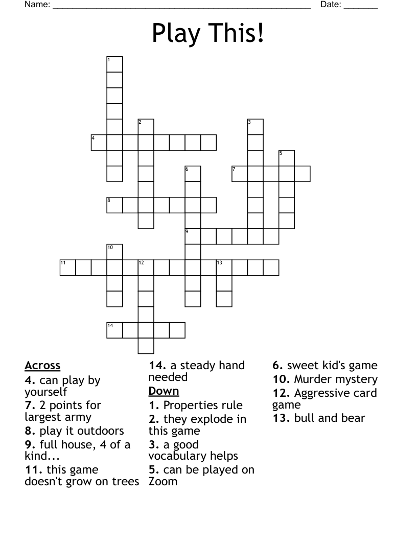 Play This! Crossword WordMint