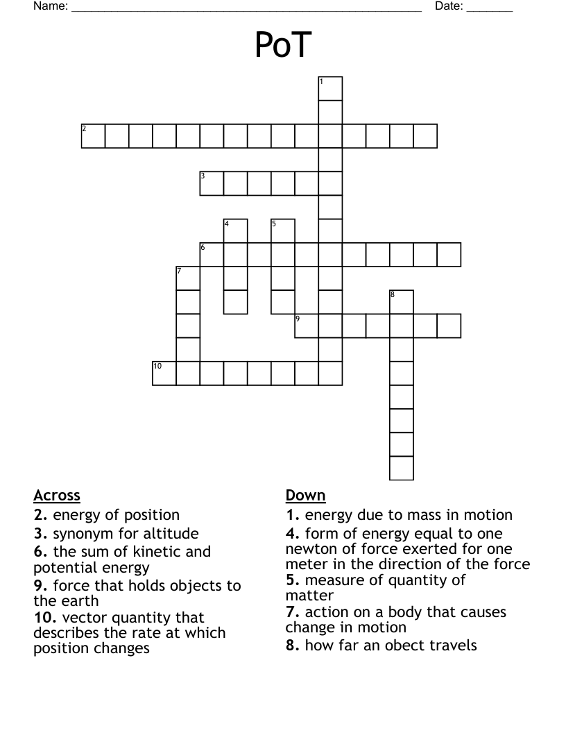 PoT Crossword WordMint