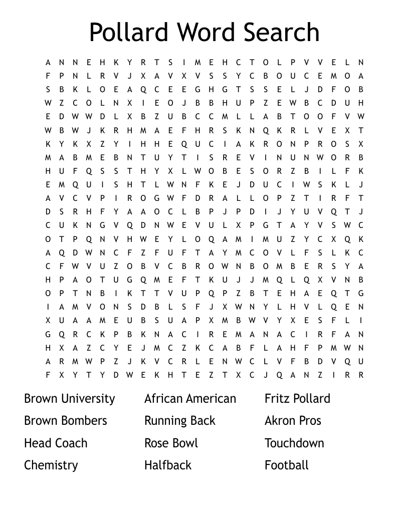 Pollard Word Search WordMint