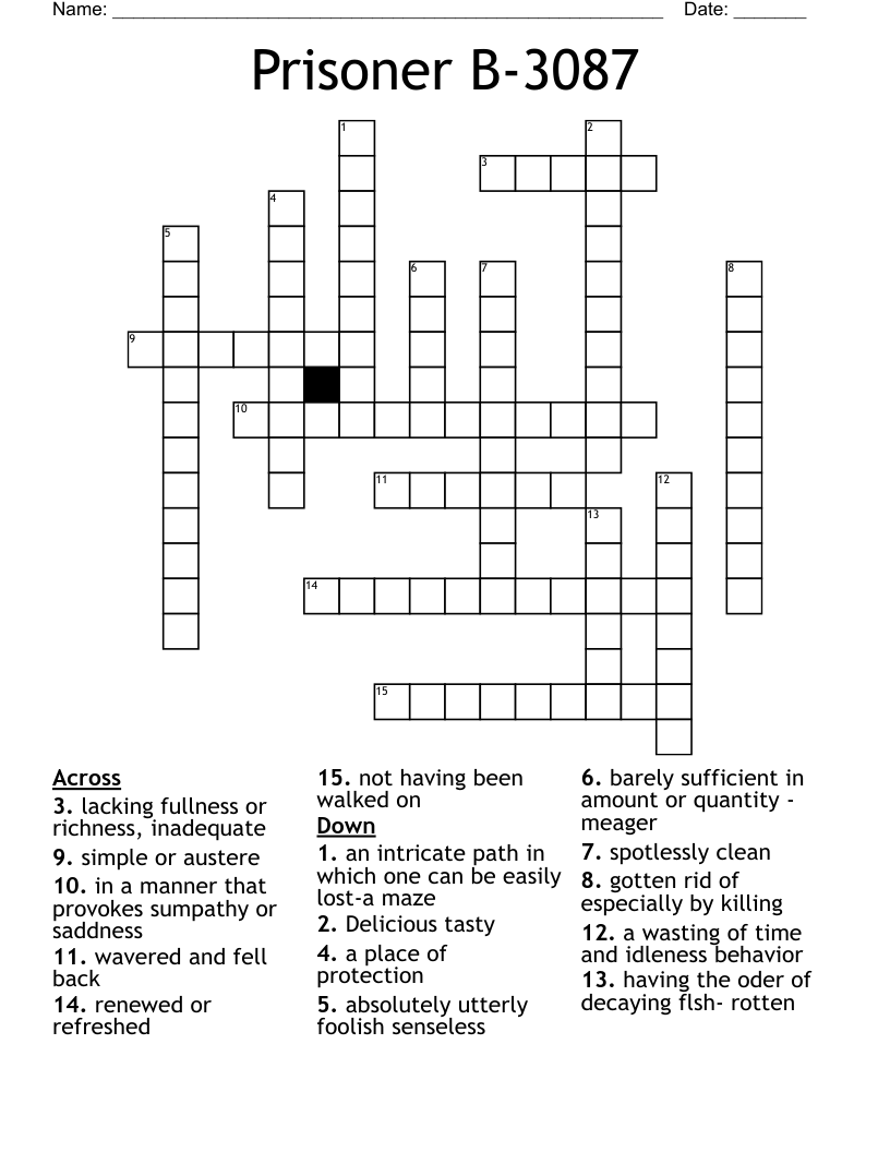 49 Former Inmate Crossword Clue Crossword Clue
