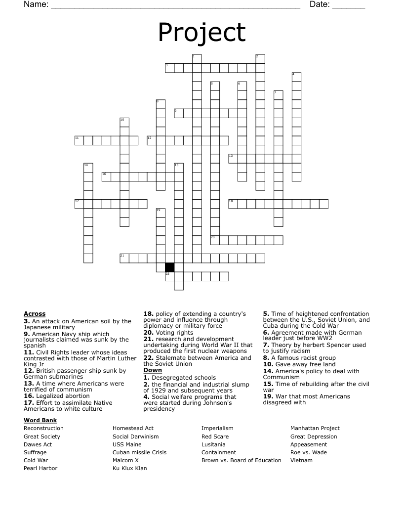 Project Crossword WordMint
