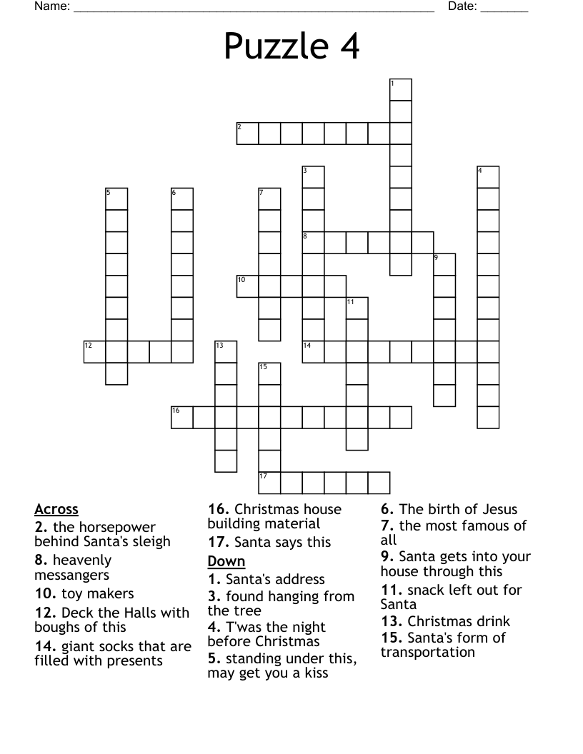 Puzzle 4 Crossword WordMint