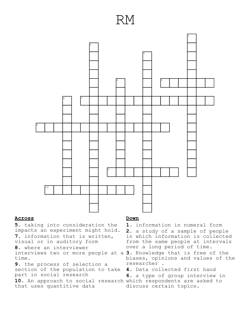 RM Crossword WordMint