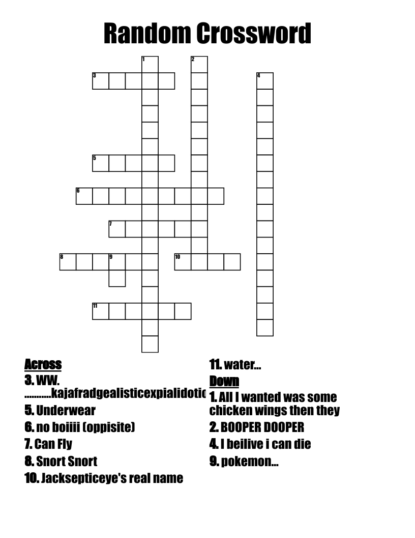 Random Crossword WordMint