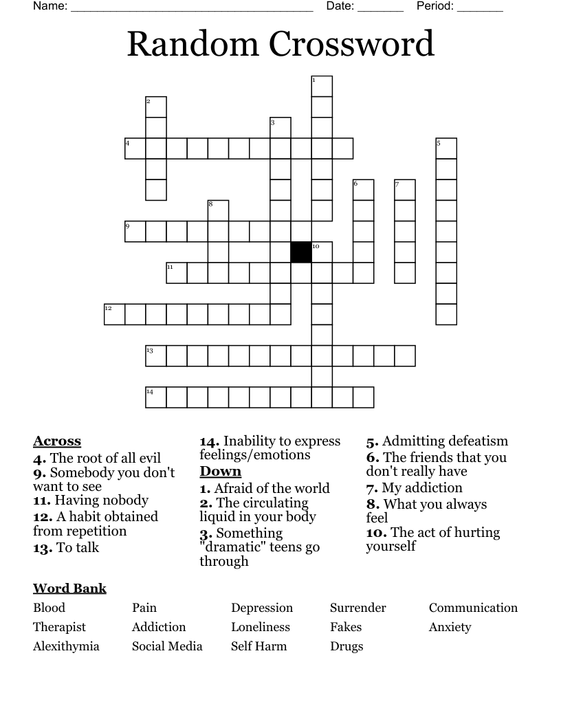 Random Crossword WordMint