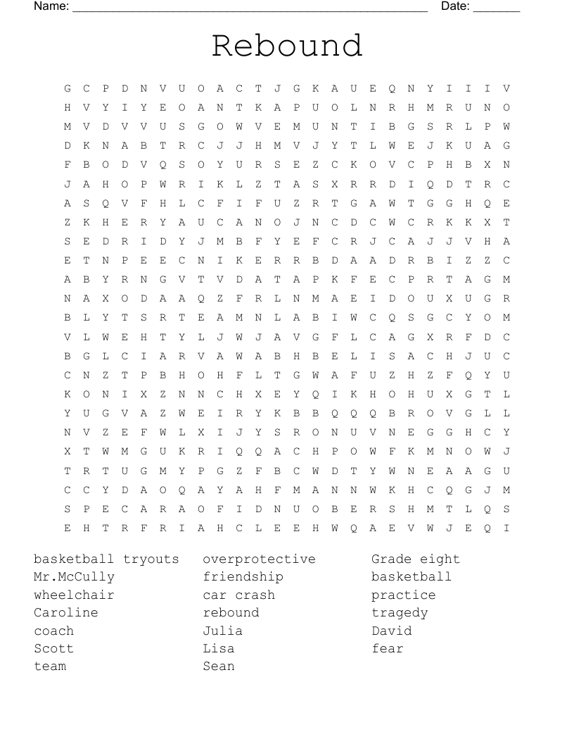 Rebound Word Search WordMint