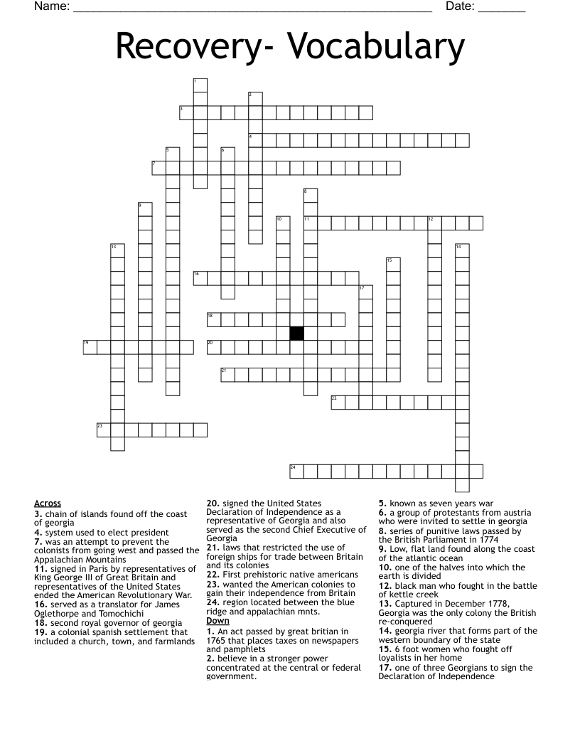 12 step recovery crossword wordmint printable recovery crossword