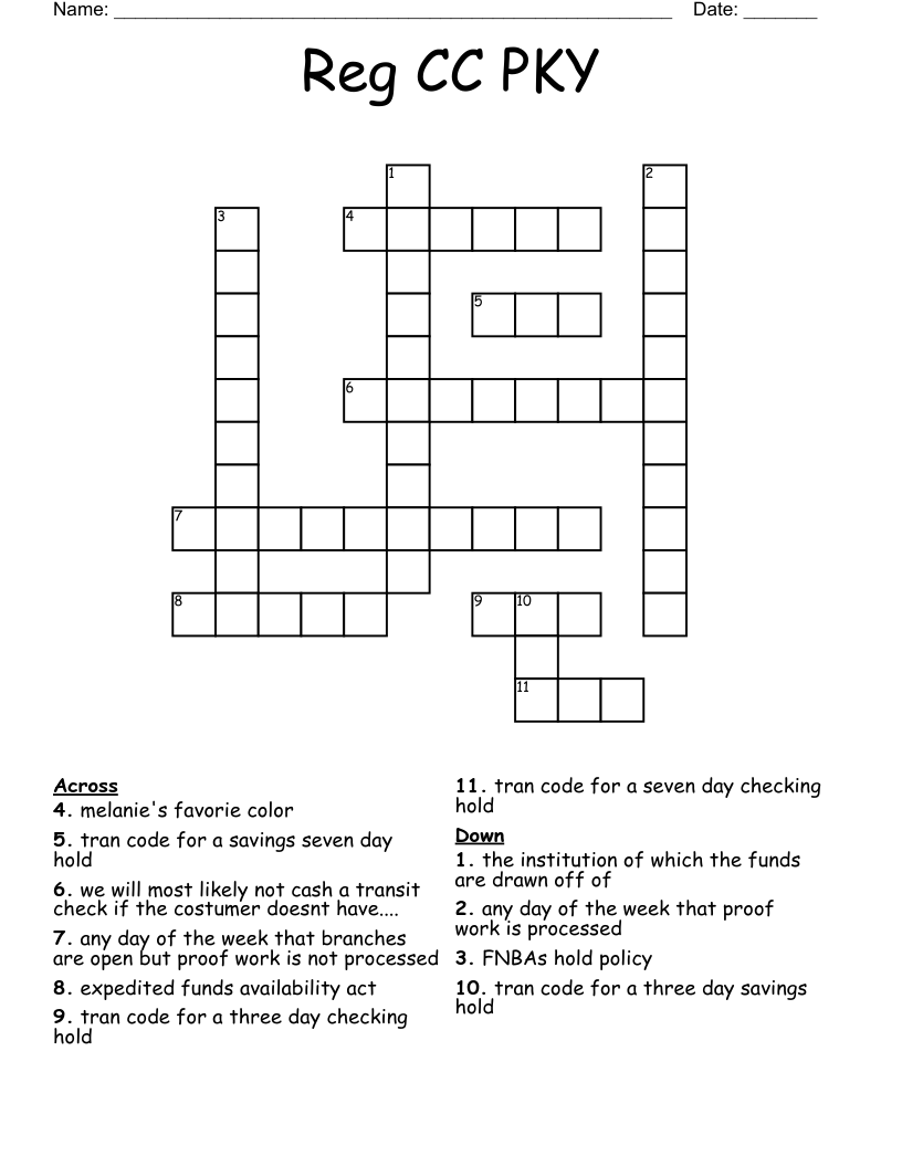 Reg CC PKY Crossword WordMint