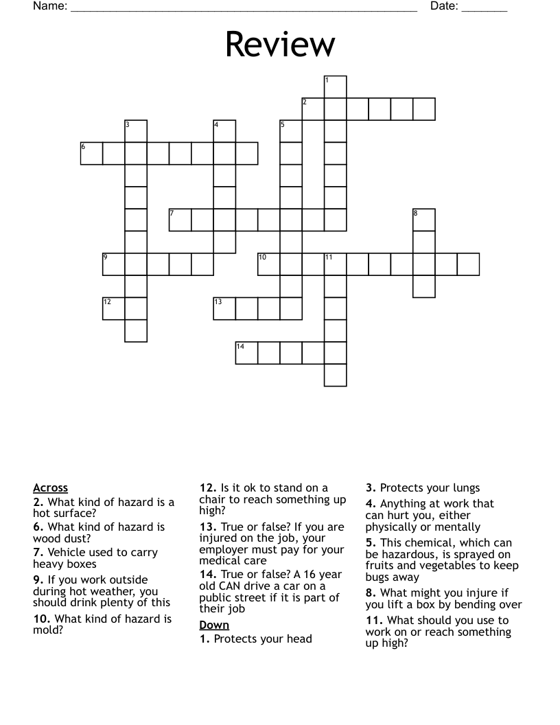 Review Crossword - WordMint