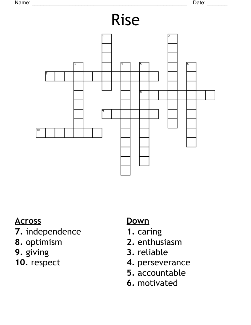 Rise Crossword WordMint