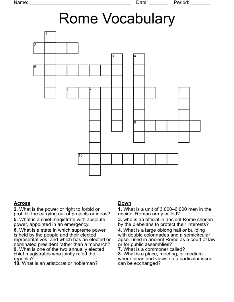 43 ancient rome vocabulary worksheet Worksheet Master