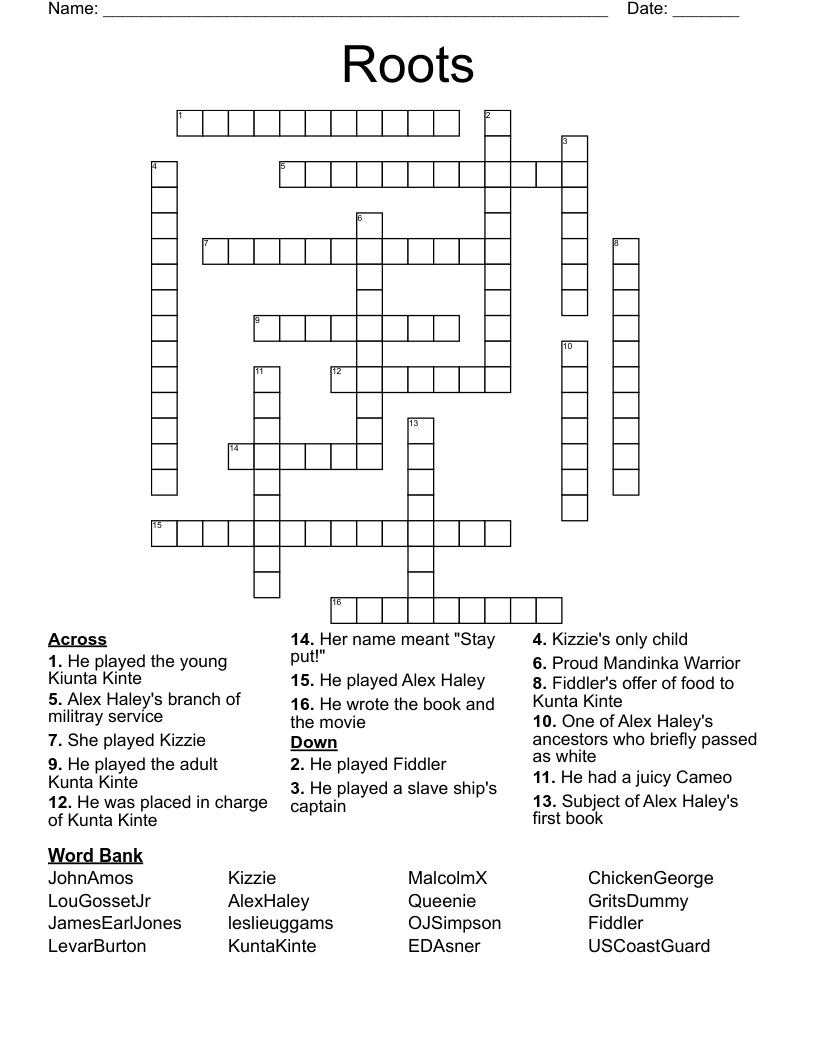 Roots Crossword WordMint