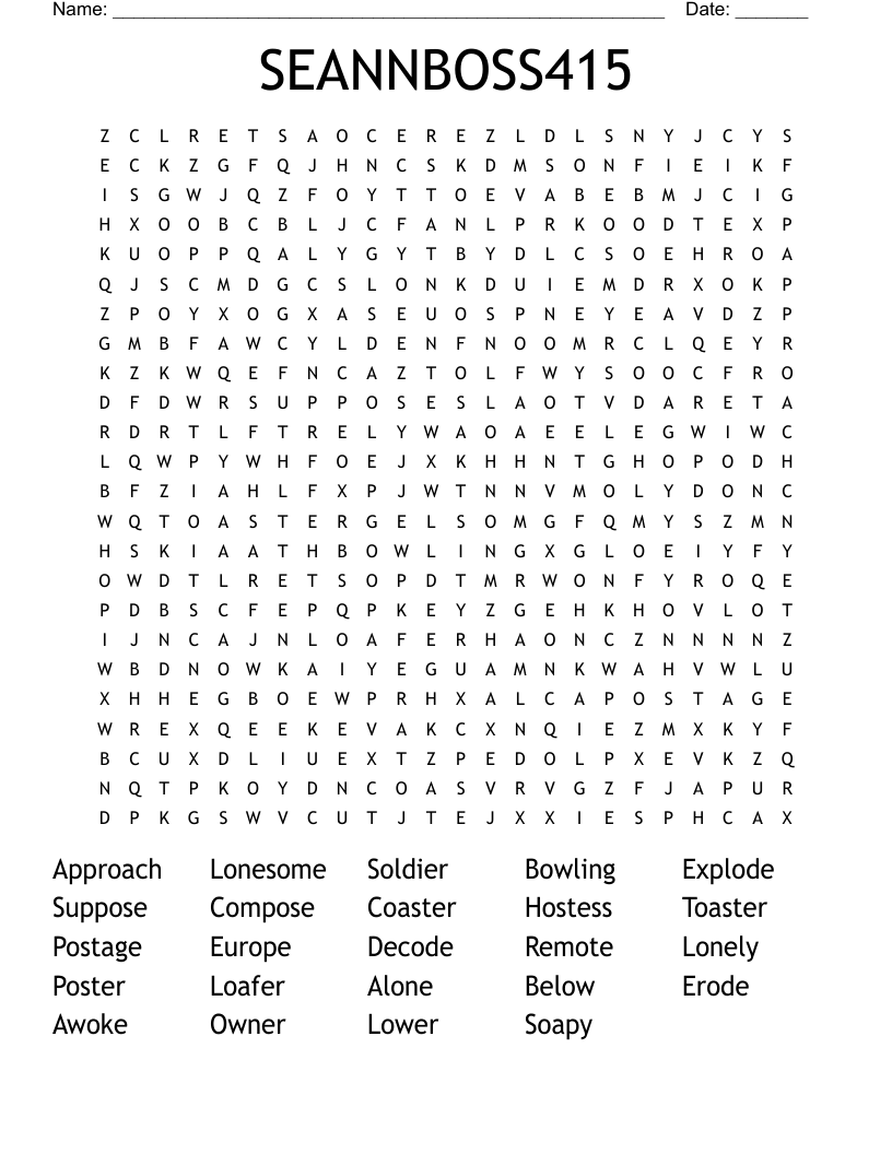 Spelling words Crossword WordMint
