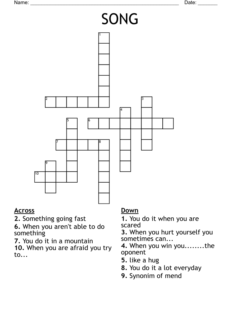 SONG Crossword WordMint