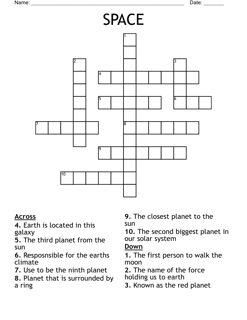 SPACE Crossword WordMint