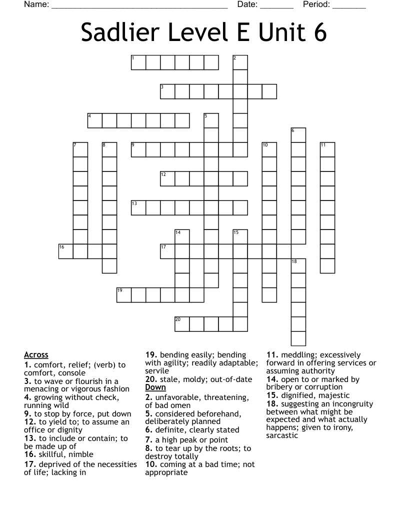 vocab crossword WordMint