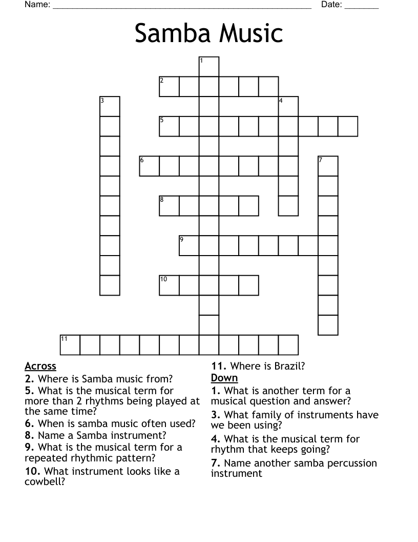 Samba Wordsearch WordMint