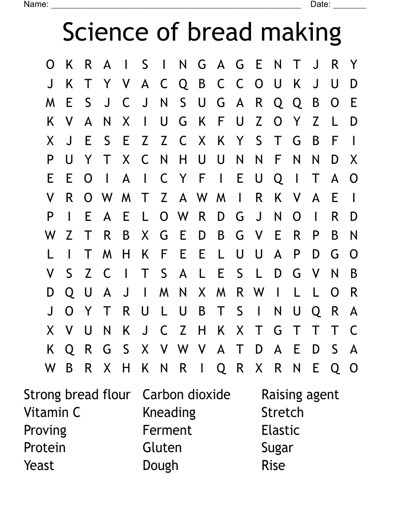 Breadmake Word Search WordMint